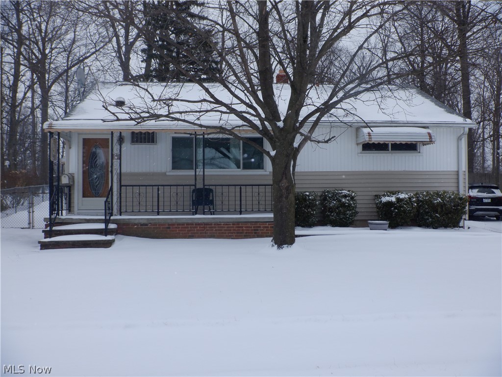 One Floor Living in this 3-bedroom, 2-full bath Ranch home, with extended eat-in kitchen (Dining Room), and a 2 1/2 car garage. Added shed for more storage; The garage is located behind the home which gives it room for the patio and Deck located between the house a garage. Property needs some TLC, and has great potential, finished basement with bar and full bath. Separate Laundry area, Appliances stay! Sliding Glass Doors off the Dining Room, lead to a composite Deck, to your patio and garage. Put a little extra into this and make it your home.