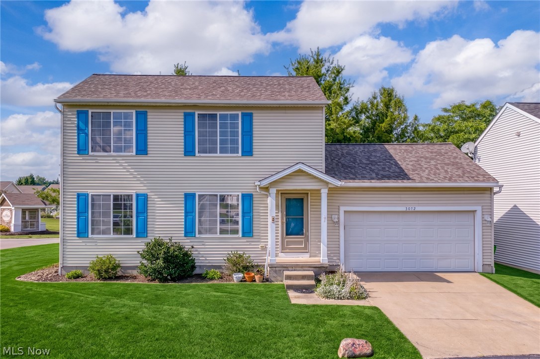Welcome home to this move-in ready 2-bedroom, 1.5-bath home offering approximately 1,100 square feet of comfortable living space in the highly sought-after Lakes at Brittany Pointe community! The bright, open layout is perfect for everyday living, while the unfinished basement provides endless possibilities to create additional living space, a home gym, recreation room, or extra storage to fit your lifestyle.  The thoughtfully designed second floor features the convenience of an upstairs laundry area alongside two spacious bedrooms and a full bath. Recent updates offer added peace of mind, including a new roof (Fall 2025), hot water tank (2022), a water softener that's just two years old, and a recently serviced HVAC system.  Step outside to enjoy the expanded patio, perfect for relaxing or entertaining guests. Additional upgrades include LED lighting in both the basement and garage, along with a natural gas heater in the garage, making it a comfortable workspace year-round.  Enjoy low-maintenance living with the HOA covering snow removal and trash service. Ideally located just minutes from parks, shopping, restaurants, and everyday conveniences, this home offers the perfect combination of comfort, convenience, and opportunity. Don't miss your chance to make this wonderful home your own!