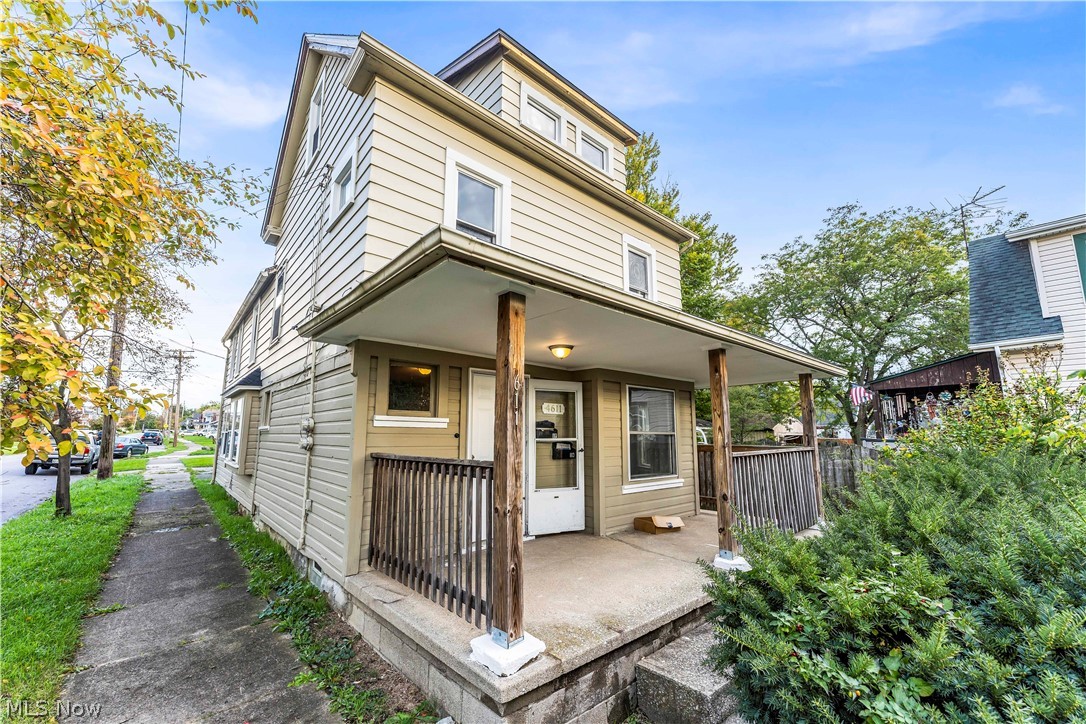 Check out this renovated duplex in Old Brooklyn! Each interior unit was fully painted with updated trim, kitchen cabinets, vanities in the bathroom, new appliances, fixtures throughout and more. The exterior was just fully scraped and painted with porch updates. The down unit features a large 1 bedroom, 1 bathroom unit rented for $788/month through February, 2027. The up unit features 2 bedrooms, 1 bathroom and a finished 3rd floor that can be the 3rd bedroom that is rented for $1,103/month. The basement has 2 updated hot water tanks, well maintained furnaces, a new water meter, lots of plumbing and electrical updates and more. The house went through extensive lead paint remediation as well with the leaded certification pending from the city. Come check out 4611 W 41st today!