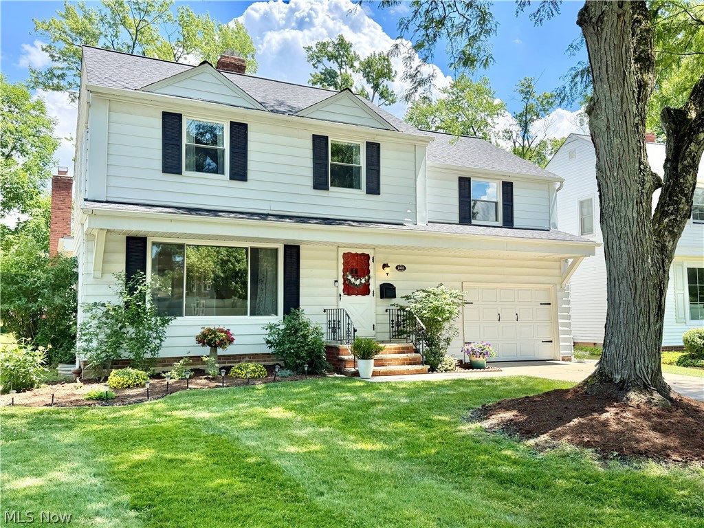 Welcome to this charming 4 bedroom, 1.5 bath Colonial on a lovely tree lined street in Lyndhurst. This home has been well cared for, and offers many updates. As you enter you will notice the beautiful hardwood floors throughout the living room and dining room, living room complete with a fireplace and built in shelves. In addition, this home boasts a large and inviting family room addition with a brick, gas fireplace, bookcase, picturesque view of large backyard, and sliders which take you out back to the patio space. The well maintained kitchen is cozy and functional with ample workspace and cabinetry. A half bath and large walk-in pantry complete the first floor. Second floor features a large master bedroom with two double closets, three additional bedrooms with large closets and hardwood floors. An updated full bath, large walk-in linen closet, and a walk-up attic through one bedroom complete the second floor. 
The lower level is bright, clean, with lots of storage and is perfect for kids/teen hangout, office, work-out, or small parties. Other major enhancements include updated full bath (2026), roof (2025), fresh paint throughout, windows (2017), updated half bath, a new energy efficient furnace (2016), air conditioner (2016) and garage door (2016). All appliances convey. Don’t miss out on a chance to live in a great neighborhood close to city park, pools, schools, restaurants, bus and shopping. Call to schedule a private tour today!!