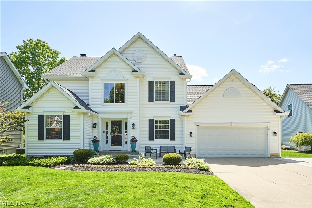 Welcome to 2952 Greenspire Lane, a beautifully maintained Fairlawn home tucked away on a quiet cul-de-sac with the perfect blend of privacy, comfort, and convenience. Inside, you’ll find warm wood floors, a spacious living room, and a flexible first-floor room that could serve as a formal dining space, home office, or additional guest room. The kitchen features granite countertops and flows easily into the main living areas, including a cozy family room with a gas fireplace. The bright spot of the home is the large four-season sunroom with coffee bar overlooking the backyard. Enjoy morning coffee or relaxing evenings in this beautiful spot with temperature controlled by a min-split unit and solar shades. Step outside to enjoy the patio, perfect for relaxing or entertaining.
Upstairs, the primary suite offers generous walk-in closets and a private bath, along with two additional bedrooms and another full bath. The finished basement adds even more living space with new carpet and Bose speakers, making it a great spot for movie nights, hobbies, or casual gatherings. Additional highlights include first-floor laundry and laundry chute, a tankless water heater, an in-ground sprinkler system, an extended driveway pad for added parking convenience, and a two-car garage with two large storage closets plus pull-down attic access.
The location is exceptional — just minutes from Copley-Fairlawn schools, Fort Island/Griffiths Park, Summit Mall, shopping, dining, and quick access to I-77 for an easy commute. Fairlawn residents also enjoy access to Fairlawn Gig high-speed internet and free trash disposal through the city compactor program. A wonderful opportunity in one of Fairlawn’s most convenient locations!