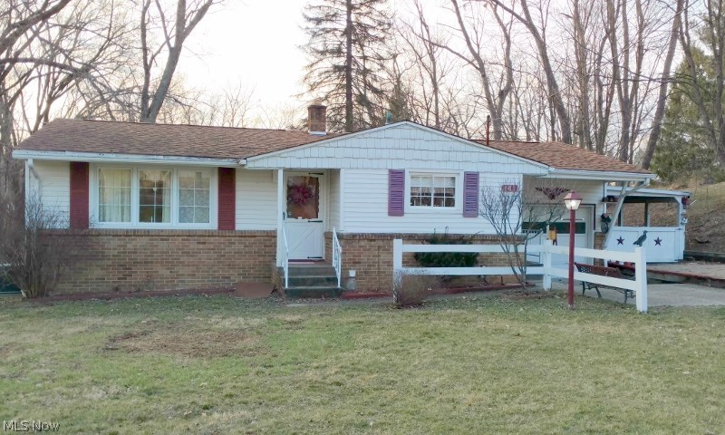 One-story well-maintained, newer windows, basement recently waterproofed and framed ready to finish. Large lot, 1.2 acres. Furniture stays with house.