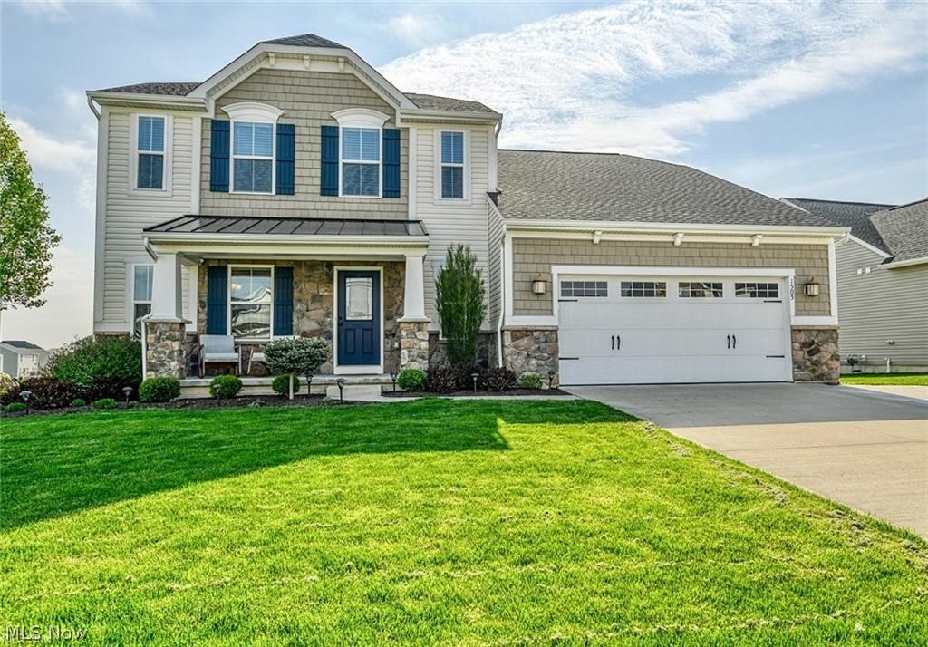 This home checks ALL the boxes! Move right into this beautiful 4 bed, 2.5 bath colonial in Tiberon Trace. This two owner home has been well maintained! The large, open concept is perfect for entertaining!  The gourmet kitchen has large granite countertops and the beautiful Espresso cabinets have convenient pull outs! You're going to love the sunlit morning room that leads to the large patio, perfect for outdoor entertaining! An office completes the 1st floor that has a  glass panel door. Upstairs you will find 4 large bedrooms including the master which features a private bath, dual sink vanity and walk in closet. The laundry is conveniently located at the end of the hall on the 2nd floor, along with another full bath. The basement in this home is plumbed for a half bath and is ready for plenty of storage or your finishing touches. Many builder upgrades throughout, this is a must see home!