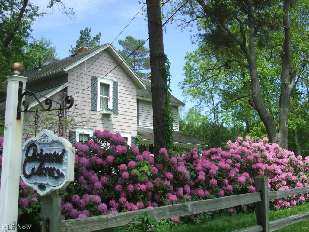 Bring your ponies to this Bath century home. Just a short trot to 200 acre Allardale Horse Park. Charming and updated with first floor master and first floor laundry. Hardwood floors, wet bar, newer windows, conservatory to enjoy view of pond and gazebo.  Additional 300 sq.ft. office/bedroom in detached dwelling with bath. 2 car detached garage with plenty of storage. Spring water - cistern.