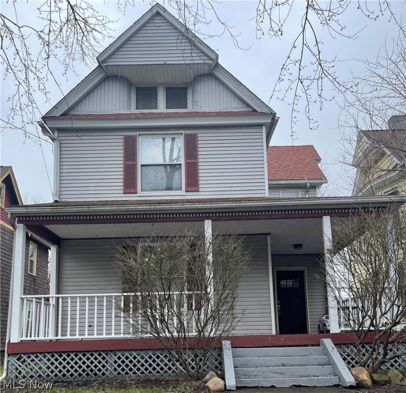 Here is your opportunity to purchase well built solid home!! You will love this delightful 3 story, spacious, updated home in the heart of Massillon! This 3-bedroom, 2 bath home offers over 2200 sq. ft., a large relaxing front porch, new exterior doors, and original natural wood trim throughout. The 17x28 living room offers plenty of space to entertain with double ceiling fans, new carpet, a fresh coat of paint and a beautifully tiled fireplace. The formal dining room’s original wood floor along with the built ins and wainscoting are all great features.  A new dishwasher along with new overhead lights, a range hood, sink fixtures and freshly painted walls await you in the kitchen. The 2nd floor houses 3 large bedrooms complete with an owner’s bedroom and an adjacent 8x12 bonus space that could be used for a reading room or office. All bedrooms have fresh carpet, paint, and new ceiling fans. The 3rd floor add'l living space will leave you speechless with the amount of space available. F