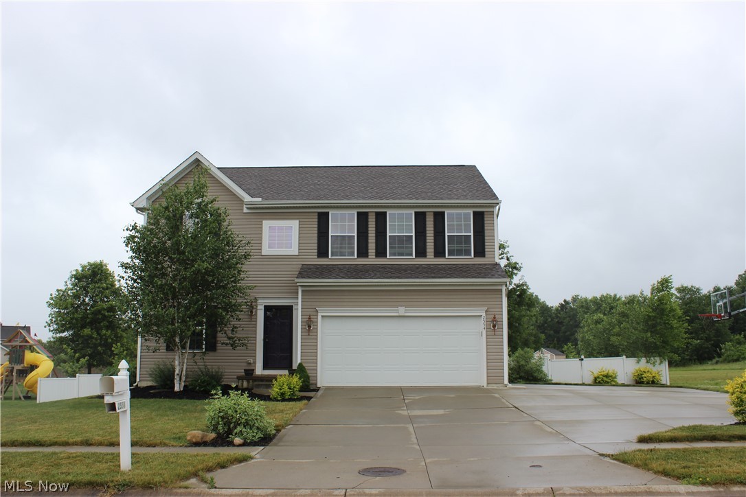 This exceptional Diamond Park 4 Bedroom, 3-1/2 Bath home has much to offer! A fantastic location near Diamond Community Park, neighborhood community gazebo and walking paths, schools, and Oakwood Square and Washington Square. Be impressed with the many updates and features, starting with the 4 car wide extended driveway, fully fenced backyard oasis that includes a professionally installed wood Deck, stone Patio and beautiful landscaping. The open floor plan with tall ceilings is graced with new luxury lifetime vinyl flooring throughout the 1st floor. Walk into the front sitting Room, then it opens into the Living area with fireplace and surround sound, eat-in Kitchen with new stainless dishwasher and fridge,  and bright Breakfast room. Abundance of natural light through the many windows that overlook the backyard area. A slider leads right onto the Deck and then into the large private backyard that includes a Shed, Playset and Fire pit on the Patio. Upstairs, the spacious Master Bedroo