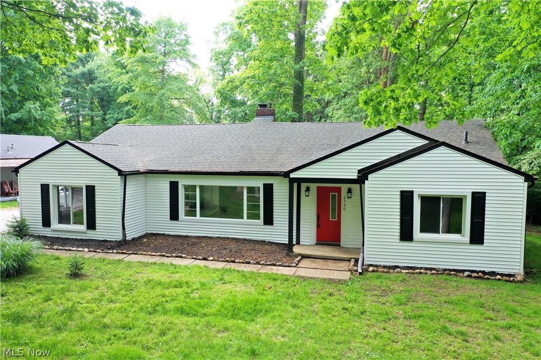 Welcome to this stunning Ranch in Cuyahoga Falls! This charming home is move-in ready and has many updates! The all new siding on the house makes it look like a home!  The impressive kitchen has been updated with stainless steel appliances, and beautiful granite countertops. Two nicely sized bedrooms and the bathrooms have all been updated! Fresh paint throughout and refinished hardwood floors. This one won't last, check it out today!