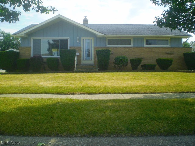 Spacious ranch in Seven Hills! Over 2700 total living Sq Ft*Three bedroom with possible fourth in basement*Eat-in Kitchen W/Formal Dining*Super Master Suite with dual closets & Vaulted Ceiling*finished basement with large family room with newer carpet, half bath and bedroom. Two full baths on main level needs some TLC. This home features newer roof, vinyl windows, and updated electrical. Covered patio with a spacious yard and a two car garage.