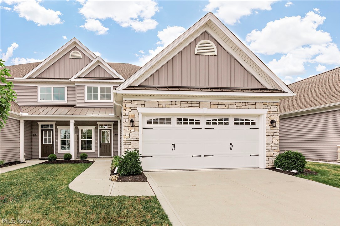Welcome to 5059 Shepherd's Glen — a beautifully staged, brand-new 2026 Two-Story Townhome.

This stunning 3-bedroom, 2.5-bath home offers 2,210 sq. ft. of thoughtfully designed living space, blending first-floor convenience with elevated finishes throughout.
The ranch-inspired main floor is built for both everyday living and effortless entertaining. Soaring two-story cathedral ceilings anchor the open great room, which flows seamlessly into the dining area and a chef-inspired kitchen featuring solid wood cabinetry, granite countertops, designer backsplash tile, and upgraded appliances. The first-floor master suite is a true retreat with a luxury tiled shower, walk-in closet, and elegant upgraded fixtures.
Upstairs, a dramatic loft overlooks the great room below and provides the perfect flex space for a home office, reading nook, or media area. Two generously sized bedrooms, each with walk-in closets, share a full bath — ideal for guests, family, or work-from-home needs.

Premium Upgrades Include:
Upgraded flooring throughout · Solid wood cabinetry · Granite kitchen countertops · Quartz bathroom countertops · Luxury tiled shower · Designer backsplash tile · Upgraded railings · Accessory wall rack · Extensive lighting package · Tankless water heater · Cabinetry in laundry room with granite countertop.

Energy-Efficient Living:
This home is built smart — featuring a high-efficiency HVAC system, LED lighting, a tankless water heater, and Energy Star–certified windows, exterior doors, and appliances to keep your utility bills low year-round.

Maintenance-Free Lifestyle:
HOA dues cover lawn care, snow removal, and rubbish pick-up — giving you back your weekends.

Seller Incentives: 1-year homeowners warranty included + $1,000 credit toward a refrigerator.

Prime Location:
Nearby parks, historic Downtown Willoughby's restaurants, retail, and music venues, with easy access to top-rated schools, major highways, and area hospitals.