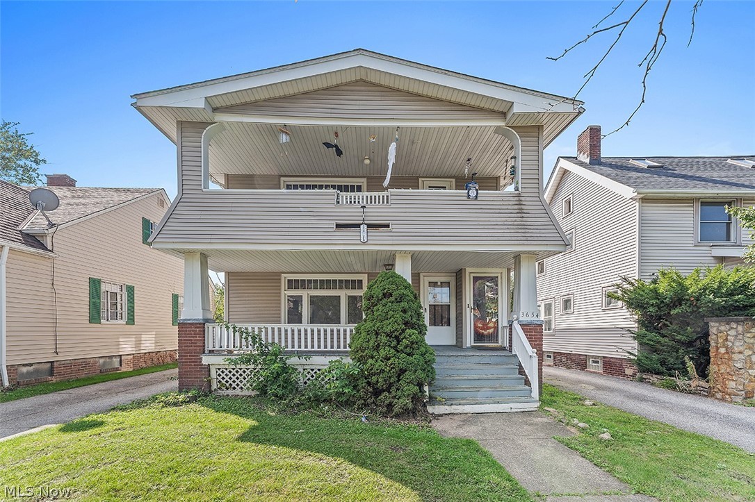 Multi-family investment property. Large duplex with over 2200 sqft, 2 units with 2 bedrooms and 1 bath, full basement, covered front porch for each unit, large rear deck and detached 2-car garage. Great Westpark location near parks, multiple highways, Lakewood, downtown Cleveland and more. Professional property management in place and willing to stay on.