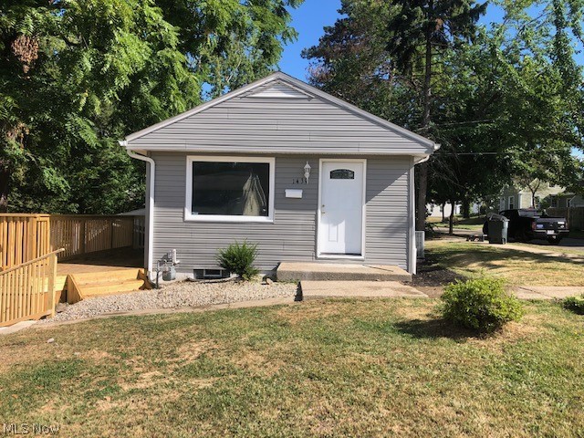 Come see this updated 2 bedroom one bath home in Goodyear Hts. Home is fresh and ready for it's new owner. This home features an updated kitchen with appliances,  laminate flooring , new carpet in the main rooms,  new HVAC unit, basement previously water proofed, and a new side deck. Please call for your private showing today.
