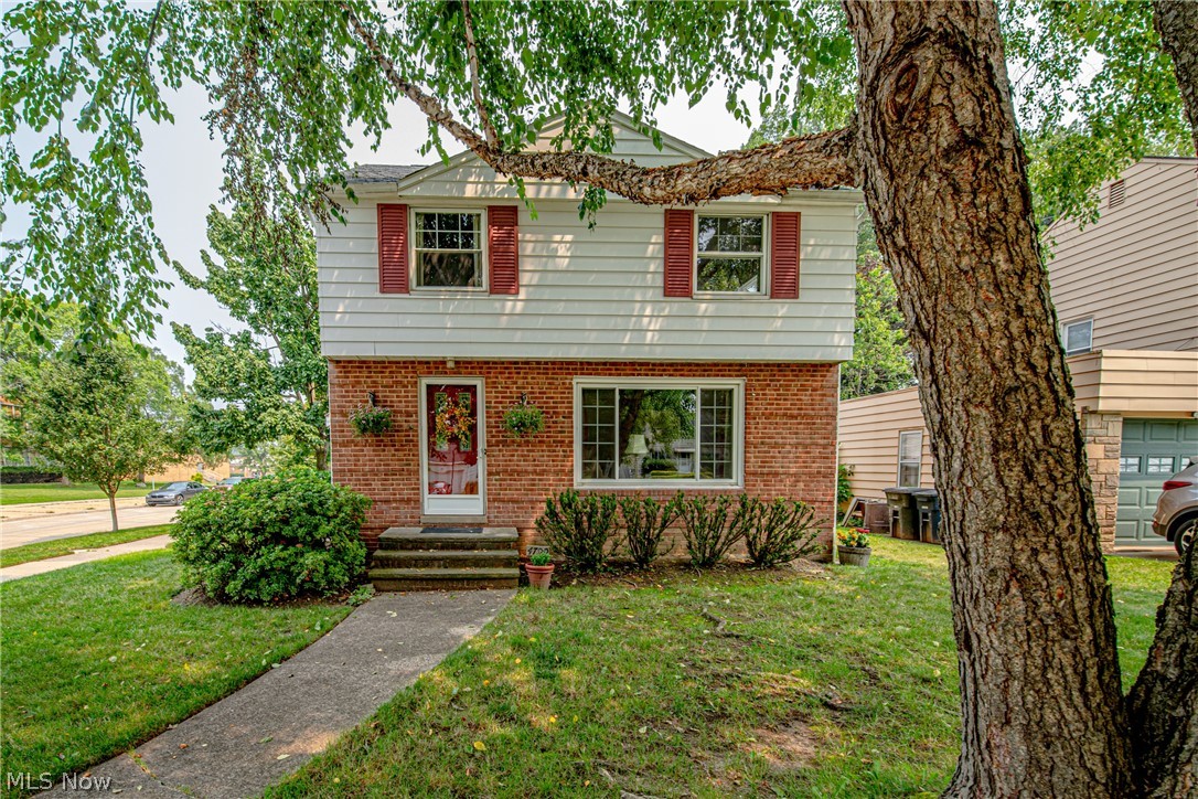 Welcome home! This beautiful brick Lyndhurst colonial has been well maintained throughout the years. You'll find three bedrooms on the second floor along with the bathroom. The kitchen has an area for eating as well. In addition, there is a dining room for more formal settings. Original hardwood floors and some updated flooring the upstairs bathroom, carpeted bedroom, and kitchen. Partially finished basement is perfect for a family room or den. The bright and sunny breezeway is perfect for morning tea or coffee. Convenient access to the 2 car garage. Don't miss the large fenced in yard next to the garage. Call and schedule your private showings today.