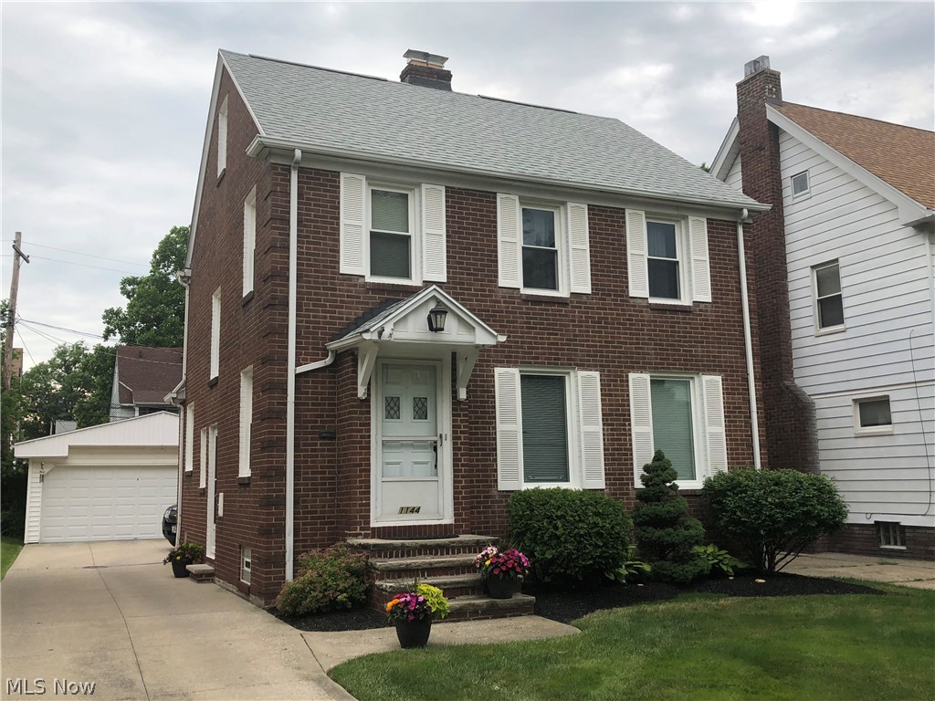 You will fall in love with this updated Brick Colonial.  The eat-in kitchen has lovely cabinetry, back splash, granite counters and stainless steel appliances.  Living room with fireplace, formal dining room, with access to back porch and half bath on first.    Three spacious bedrooms on 2nd floor and full bath.  The waterproofed basement has recreation room which is  newly carpeted and the home is equipped with central air and newer roof.