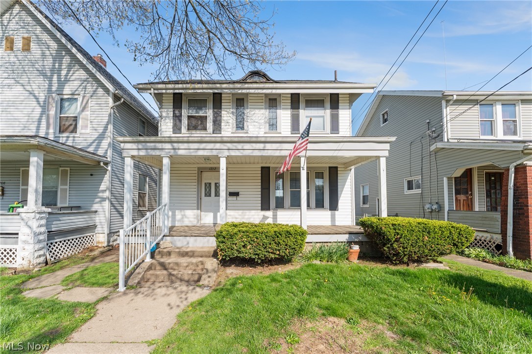WOW! You will not want to miss this!! Welcome to 1212 Maryland Ave SW in Canton! Step inside to a welcoming living room that flows seamlessly into the dining room and into the kitchen, complete with a cozy breakfast nook. Upstairs, you’ll find three spacious bedrooms with beautiful hardwood floors and a large full bathroom. Hardwood flooring continues throughout the living room, dining room, and all bedrooms, adding warmth and character throughout the home. The basement features a newer furnace and A/C, offering added comfort and peace of mind. Out back, a rare 4-car deep garage offers plenty of space for parking, storage, or a workshop. Come and make it your own!!
