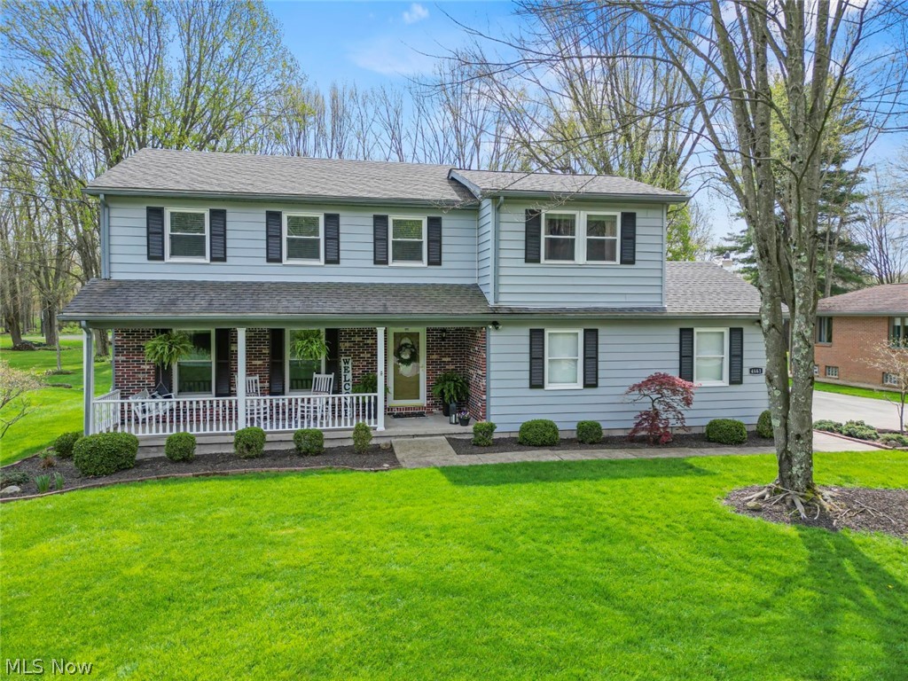 Welcome to this beautifully maintained 2,214 sq ft home situated on a nice .56+ acre lot, offered for sale to the public for the very first time!  Featuring 4 bedrooms and 2 full bathrooms, this home has been lovingly cared for by the same family since it was built and offers a perfect blend of comfort, functionality, and timeless charm.
The main level features a remodeled eat-in kitchen with pantry, newer appliances and luxury vinyl flooring, flowing into a formal dining room perfect for large gatherings. You’ll also find an inviting living room and a cozy family room highlighted by a stunning stone gas fireplace, wood mantel, and exposed wood ceiling beams. A convenient main-level laundry room addition and updated full bath with walk-in shower complete the space. Upstairs highlights a 4th master bedroom addition with double closets along with 3 spacious bedrooms and full bathroom. 
This home provides abundant storage throughout, along with approximately 400 square feet of finished basement space—perfect for a potential 5th bedroom and recreation area or home gym.
Recent updates include paint, luxury vinyl floor, carpet, light fixtures, ceiling fans, and doors. Outside, enjoy a widened concrete driveway providing ample parking, a welcoming front porch, and a spacious 10x24 screened-in back porch—ideal for relaxing or entertaining. A 10x12 shed with a concrete floor adds even more storage, along with a 2-car attached garage.
The property is enhanced by professionally updated landscaping, with some areas featuring low-maintenance rubber mulch. Conveniently located near parks, golf course, dining, bike trail and shopping, this home truly offers the best of comfort and location.
Don’t miss this rare opportunity to own a lovingly cared-for home with so much to offer! All sizes and measurements are approximate.
