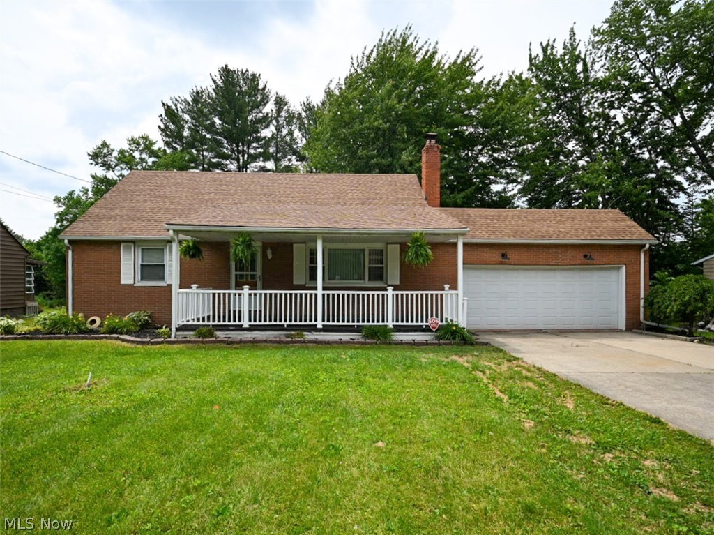 This charming and spacious Cape Cod is nestled on a generous lot in the highly desirable Howland school district. You'll enjoy a private, shaded backyard perfect for relaxing, entertaining, and outdoor activities. The front porch is another ideal spot for visiting with neighbors or just watching the cars go by. Inside, a large living room offers a cozy fireplace and a convenient pass-through to the kitchen. With plenty of cabinetry, ample counter space, bar seating, and all appliances included, this kitchen provides a bright and functional space where cooking and gathering come together effortlessly. Adjacent to the kitchen is a formal dining room with a sliding door to the backyard deck and patio. The main level also features two bedrooms, each with a nice-sized closet, and a full bath with a tub/shower combo. Upstairs, you'll discover two oversized bedrooms with plenty of space and versatility. The full basement has a half-bath, laundry area, and many storage options. Additional highlights include a two-car attached garage with opener, lush landscaping, and an excellent location close to schools, shopping, dining, and Howland Center. This home is brimming with space, 
comfort, and convenience in one of the county's most sought-after zip codes. Don't miss this opportunity!