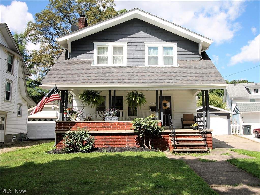 Pristine beauty in this charming remodeled and freshly painted home. Come in from the gorgeous covered huge front porch offering a place to just relax and enjoy. Enter into the living room, dining room and kitchen, offering modern light fixtures throughout this fabulous home. The living room offers a cozy setting that is open to the dining room area. The remodeled bright, white kitchen has abundant of custom made cabinets and are soft close (2020), countertops are Corian marble finish (2020), stainless steel appliances, new sink, new stove (2020), new flooring and gorgeous new French doors offering natural sunlight to shine through leads to the new back deck for another place to cook out, entertain or relax. Half bath fully remodeled (2019) finishes the main level. Upstairs you will find a fully remodeled bright bathroom (2019) and three large bedrooms with hardwood flooring.  There are new steps going down to the finished lower level which offers new carpet (2020) and more room to ent