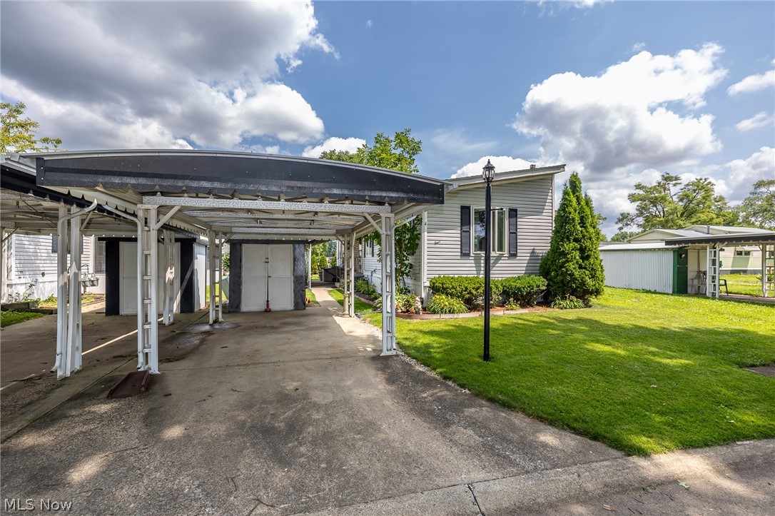 COLUMBIA Park IS A 55 AND OLDER CONCEPT OF LIVING and is Ohio’s Premier Adult Land Lease Community! Amenities Include: Gated entrance! On site Shopping Plaza! On site Management! Walking Path/Dog Walking Path! Shuffleboard! Bocce Ball! Library! Crafts, and Social Hall!  WELCOME HOME to this 1986 Stanton Manufactured Home offering 840 sqft. (60 x 14) featuring 2 Bedrooms, 1 Full Bath and 1 Half Bath, Formal Living and Dining Room and Laundry Area.  Some of the upgrades are as follows:
Roof was replaced, complete tear off in 2021.  Hot Water Tank was replaced in 2025.  A Whole House Exhaust Fan was installed.
New Thermostat, New Kitchen Flooring, Carpeting Replaced in 2017, New Circuit Board in the Furnace, Pipes recently heat wrapped.
The Bathroom was also updated in 2021.  Going into the archives, we found that the Windows were replaced in 2003. This home is a little different.  This home is attached to another.  There are only 3 or 4 of this style in the park.  They are behind the Social Hall.  This Home is on a very private street.