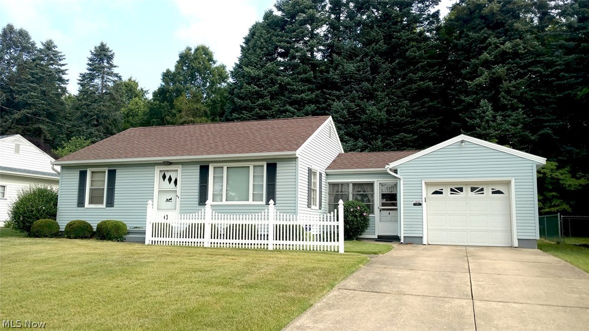 Clean Ranch Home features a nice eat in kitchen, with appliances, ample counter space and cabinets, living room, 2 spacious bedrooms and full bath.  Hardwood floors throughout majority of home under carpet.  Full basement that was waterproofed in 2016, laundry, shower, breaker electric and F/A gas furnace.  Breezeway leads to oversized one car attached garage.  Private backyard.  Updated roof.  Public utilities.  Half year real estate taxes $720.86.  Affordable starter or Investment opportunity in an area of nice homes!  Conveniently located to shopping, dining and highways.