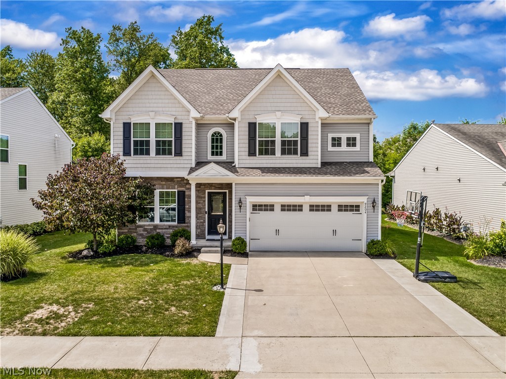 What a beauty! This magnificent 4 bedroom, 2.5 bath, colonial located in the prestigious Woodgate Farms development is sure to impress! Just built in 2013, enjoy all the perks of newer constructions without the wait! Upon entering the front door the seller’s pride of ownership will be evident. Freshly cleaned carpets welcome you into this open floor concept. The living room is enormous and boasts a gorgeous stone, gas fireplace. The sprawling kitchen is an entertainer’s dream. Between the massive island and the add on of the morning room, seating will never be an issue! Off the kitchen is a well maintained deck, perfect for dinner outside on those warm summer nights. Back inside, off the kitchen there is an adorable mudroom that leads into the garage. A half bath finished off the main level. Upstairs you’ll be pleasantly surprised by the size of all the bedrooms but the master suite will blow you away! It is HUGE and has an en suite master bathroom and a walk in closet. There is also a