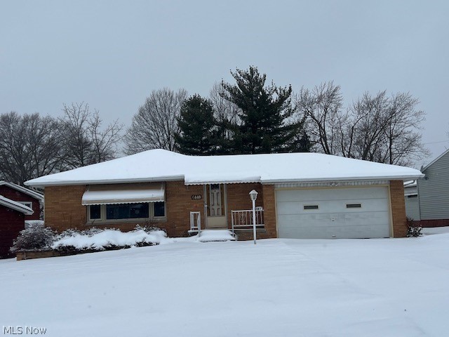 Large ranch with full basement, oversized 2 car garage, hardwood flooring, 1.5 baths.