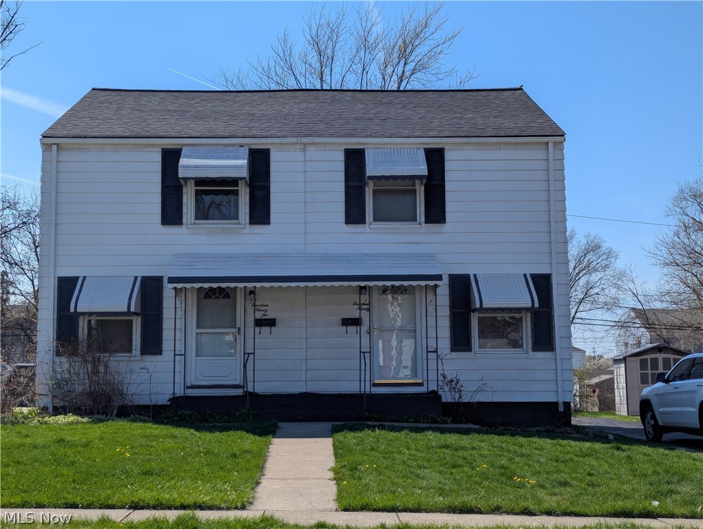 Here's a unique & profitable opportunity as an owner-occupant or investor to buy this side by side home located at 1490 E. 250th Street along with the adjacent home, 1492 E. 250th Street, Euclid see MLS# 5197800.  Upon entering there's a pleasant Galley style Kitchen, nice flooring, ample amount of wood cabinets, with Living & Dining Rooms, both very spacious & comfortable.  The 2nd floor offers 2 generously sized Bedrooms, a completely renovated Bathroom with Tub & Shower.  The Basement is partially finished for additional living space with attractive wood shelving & includes a Laundry with Washer / Dryer hook ups.  There's lots of benefits and conveniences to this property, all major appliances are included, newer central A/C, windows & doors have been replaced, the exterior is aluminum / vinyl sided, there's a 1 car garage with overhead door opener and includes a patio / storage area.  Currently tenant occupied, month to month tenancy for $850.  Conveniently located minutes from I 90, shopping, public transportation, easy commute to Downtown CLE or uptown locations, this home is a great buy! Buyer to assume any City violations or repairs.  Call to schedule your showing today.  Bring your offer!! Also see the Duplex listing at MLS #5201441