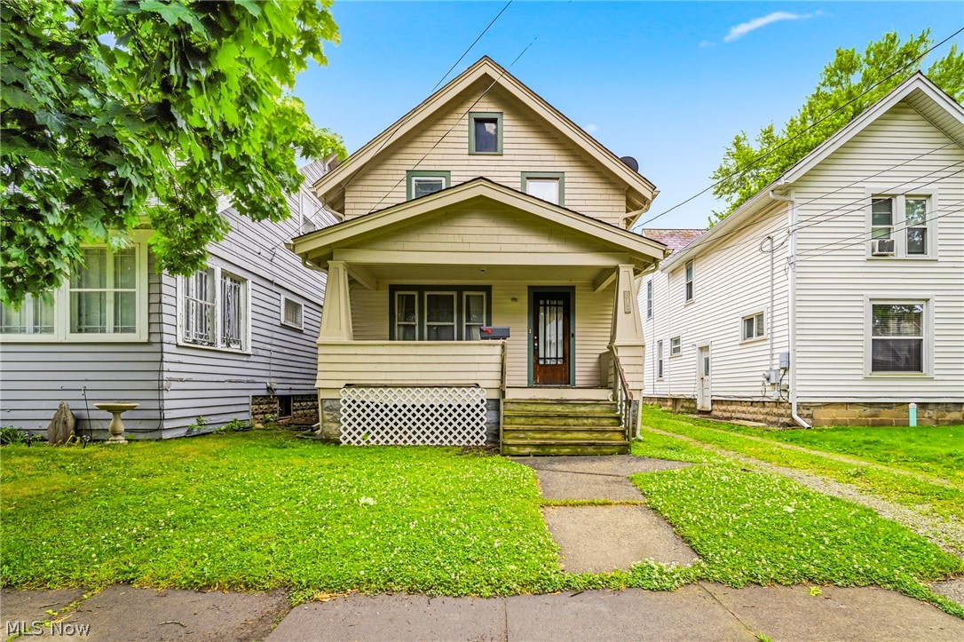 Attention first time buyers - here's one that is move-in-ready and affordable! With 3 bedrooms, a full bathroom, and just over 1K sq ft, with a full basement, this is a great chance to own your home instead of rent! Start building equity now! With a covered front porch and a back deck, there's nice outdoor space to enjoy this summer! Detached 1 car garage! See this one right away! Currently tenant occupied for any of you investors out there; Ask your agent about current rent amount and any details. Many recent updates and renovations, including the bathroom and kitchen.
