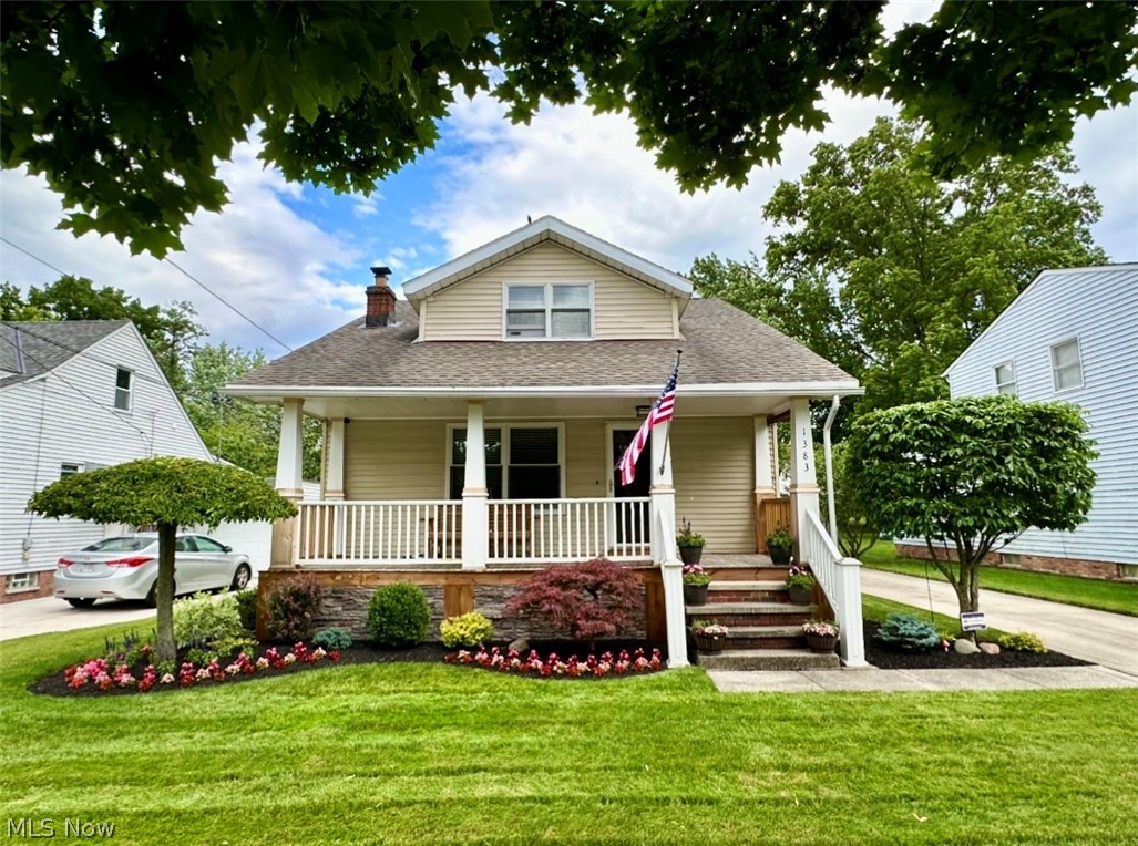 Welcome to this meticulously maintained Cape Cod in Lyndhurst that perfectly blends charm, comfort, and thoughtful updates throughout! From the moment you arrive, the beautifully landscaped yard and inviting front porch create a warm first impression and the perfect spot to relax. Inside, the living room welcomes you with original hardwood floors throughout, a decorative fireplace, and an open flow into the dining room, highlighted by beautiful built-in features that add both character and function. The kitchen offers abundant storage, kraftmaid cabinets, granite countertops, and stainless steel appliances that will remain with the home. Two generously sized bedrooms and an updated full bathroom with a tiled tub surround complete the main level. Upstairs, the impressive primary suite features vaulted ceilings, custom built-ins, multiple closets including a spacious walk-in closet, and a private en-suite bath with dual sinks and a beautifully tiled shower. The lower level expands the living space with a large recreation room that is ideal for entertaining, complete with a wet bar and mini fridge. You’ll also find the laundry area, with washer and dryer included, along with ample storage space. Step outside to your own private backyard retreat featuring a fully fenced yard, composite deck, and stone patio. An ideal setup for outdoor gatherings and everyday enjoyment. Some updates include: New 2 car garage 2021, A/C unit 2020, Water tank 2025, Composite deck 2023, Front porch decking 2023, and Basement flooring 2022. All this and home comes with a 1-year warranty! Close to shopping, highways, restaurants, community pool, parks and schools! Come schedule your private showing as this one won’t last long!