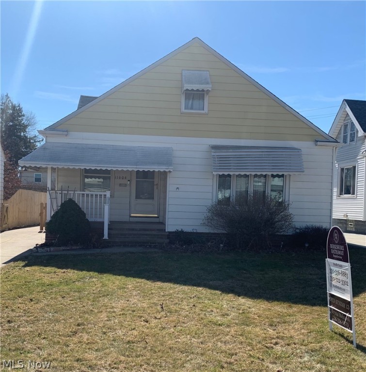 This charming cape cod has an open porch that will be perfect to enjoy all the warm weather to come! Inside, you'll find the original hardwood floors throughout the home. There is a full dining room off the living room, 3 bedrooms and a kitchen with plenty of cabinet and storage space. The basement has ample room for storage and a second standing shower for your convenience. The fully fenced in backyard includes a partially wooden fence just added in 2020. Home is being sold "As Is".