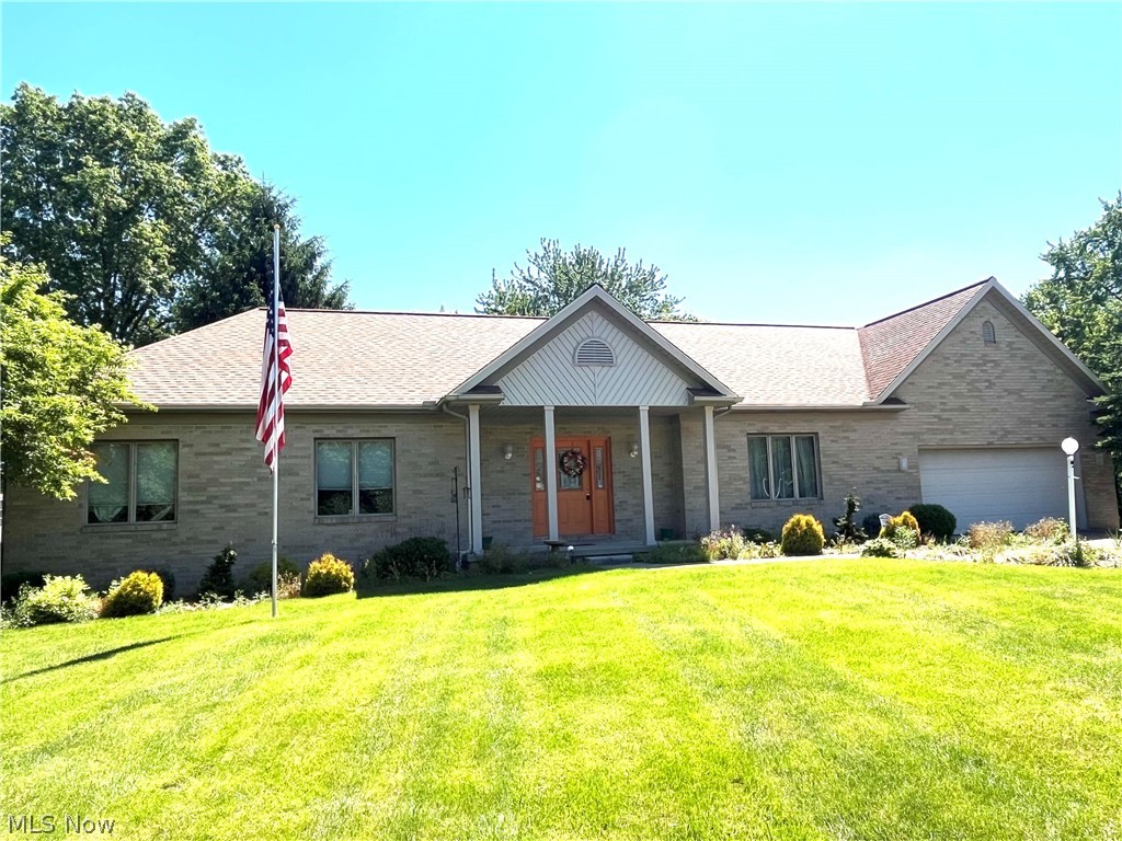Welcome to an extraordinary one story home that has it all. Easy living all on one floor with style and elegance. The arched entranceway leads you to the great room with 15 ft ceilings and gas fireplace. Open concept living great room/kitchen/kitchen dining area/formal dining room. What sets this home apart is the all season sunroom with a wall of windows and a deck. 3 bedrooms and 2 1/2 baths. The master en suite with cathedral ceilings and a master bath with both a Jacuzzi and shower and walk-in closet. Laundry Rm, conveniently located on first floor. So much storage throughout, large closets and pantry. Basement is partially finished with possibility of media room/exercise room. On a quiet cul-de-sac private park like backyard.