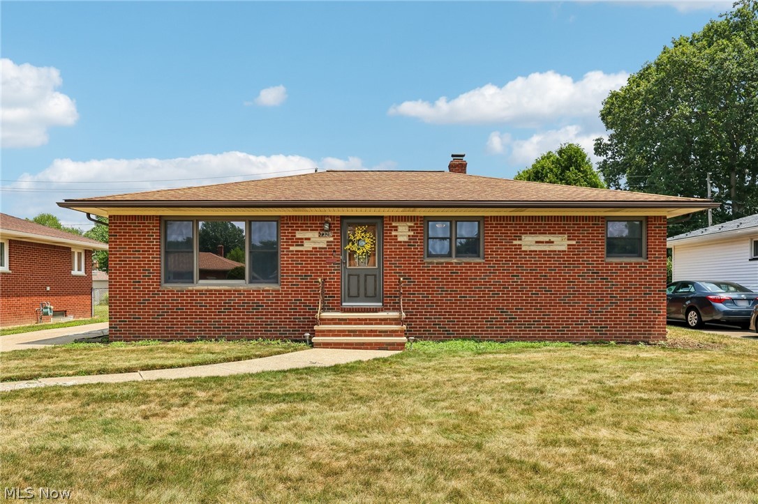 Beautifully updated 3 Bedroom / 2 full Bath all Brick Ranch located in SW Parma close to James Day Park (with built-in pool and baseball fields), Southland Shopping Center, Tri-C campus, and walking distance to neighborhood schools and playgrounds.  This home has many top-quality features you won’t find in many available homes such as new high quality wood Anderson windows, newly refinished gleaming hardwood floors, solid wood entry doors with decorative glass, and updated lighting. Spacious formal Living Room with wide front picture window and two side high windows providing lots of natural light.  Adjacent formal Dining Room has convenient and open access to the Kitchen allowing ease of conversation.  The eat-in Kitchen features hardwood cabinetry, stainless steel appliances (with built-in microwave), and new garbage disposal. The beautiful 4-season sunroom is located off the dining area and showcases newer LVT flooring, recent replacement windows, and convenient door to the backyard. The main floor also features 3 spacious bedrooms (all with hardwood flooring) and an updated main bathroom with tub/shower.  The finished basement has new LVT flooring, glass block windows, and a full bathroom with walk-in shower.  Additional basement features include a spacious laundry room, utility area, and storage room. Two-car detached garage with opener and keypad.  Fully fenced yard.  Newer roof (2024) and garage door.  Book your appointment soon or you may miss out on your dream home!