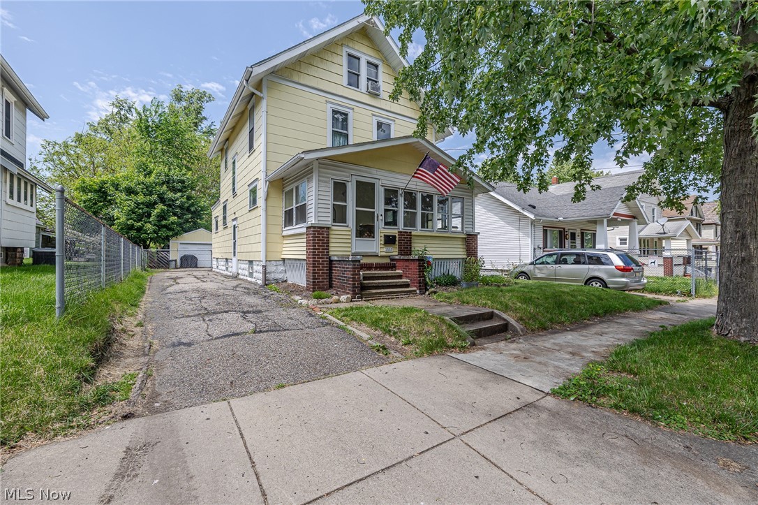Welcome to 2332 17th St SW, a spacious 4 bedroom, 1 bathroom home offering 1,571 square feet of living space in Akron’s Kenmore neighborhood. This home blends classic charm, functional space, and key updates throughout. From the enclosed front porch to the original wood trim, wide room openings, and built in character, the home has a warm and inviting feel from the moment you step inside.

The main level features updated living room and dining room flooring completed in 2024, giving the space a fresh look while still preserving the home’s character. The dining room offers a comfortable space for everyday meals or entertaining, and the kitchen provides plenty of cabinet and counter space with a practical layout for daily use.

The bathroom was remodeled in 2025 and adds a clean, updated feel to the home. A rear mudroom provides extra functionality for storage, coats, shoes, or everyday use, with direct access to the backyard. With 4 bedrooms, including a spacious upper level area, the home offers flexibility for bedrooms, office space, hobbies, guests, or additional storage.

Outside, enjoy a fenced in backyard with a deck, outdoor patio completed in 2023, garden space, and plenty of room to relax, entertain, or let pets play. The property also includes a private driveway, detached garage, and a full basement that provides additional storage, laundry space, utility access, or workshop potential.

Located near parks, shopping, and major highway access, this home offers space, character, updates, and useful outdoor features all in a convenient Akron location. 2332 17th St SW is full of charm and ready for its next owner.