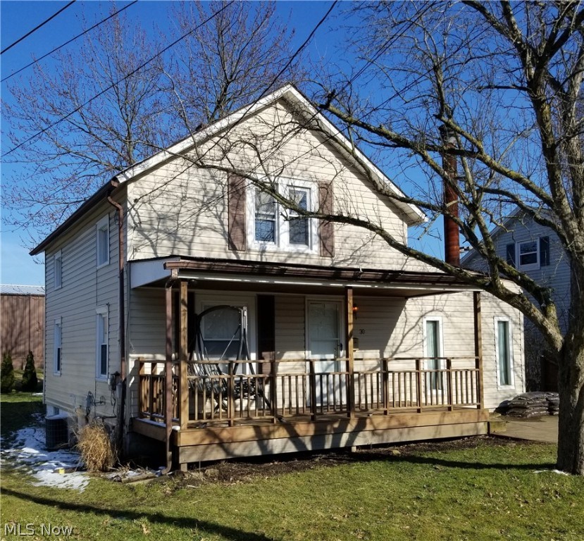 Nicely maintained vinyl sided 2 or 3 bedroom home, family room can be used as first floor master suite with full bath. Fully applianced kitchen, formal living & dining rooms, convenient first floor laundry room. Relax on the covered front porch or spend summer grilling on the large rear deck. Newer storage shed in the back yard for lawn equipment. 90+ efficiency gas furnace, updated roof shingles and hot water tank.