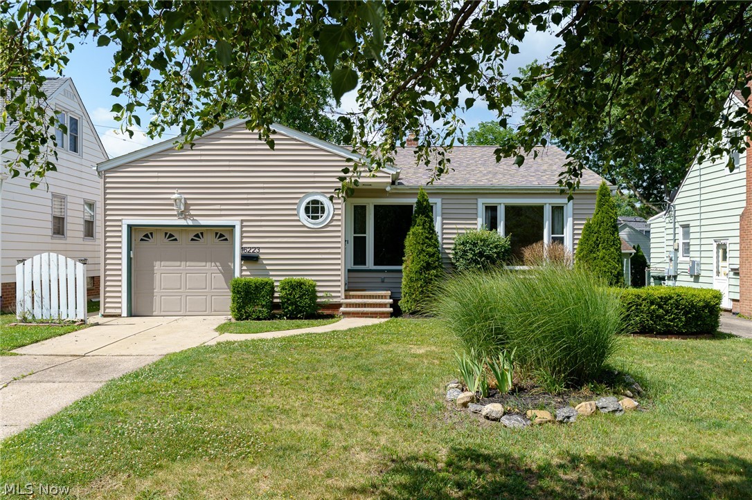 3 bedroom 2 bath Middleburg Heights ranch with attached 1 car garage. Kitchen has newer sink, faucet, plumbing, garbage disposal and dishwasher installed within the past year. 
Oak cabinets and laminate counters, ceramic tile floors adorn kitchen along with kitchen appliances. Living, dining and bedrooms have hardwood floors. Main bath was updated within the last two years with new surround, plumbing fixtures, vanity and exhaust fan. Enjoy the massive family room with charming knotty pine paneling (19 X 15 )with a ton of windows and natural light.  Sellers loved waking up to the warmth of the sun to start their day and used it as their primary bedroom. Family room opens to the concrete patio equipped with Sunsetter retractable awning. Backyard is fenced in with a portable shed. Basement has a partially finished room and a second bath. Another large section of the basement is unfinished awaiting your finishing touches to expand your living space. Roof is two years old, AC unit installed in 2018.  Furnace is roughly five years old. Schedule your private showing today, we know you'll love it here!