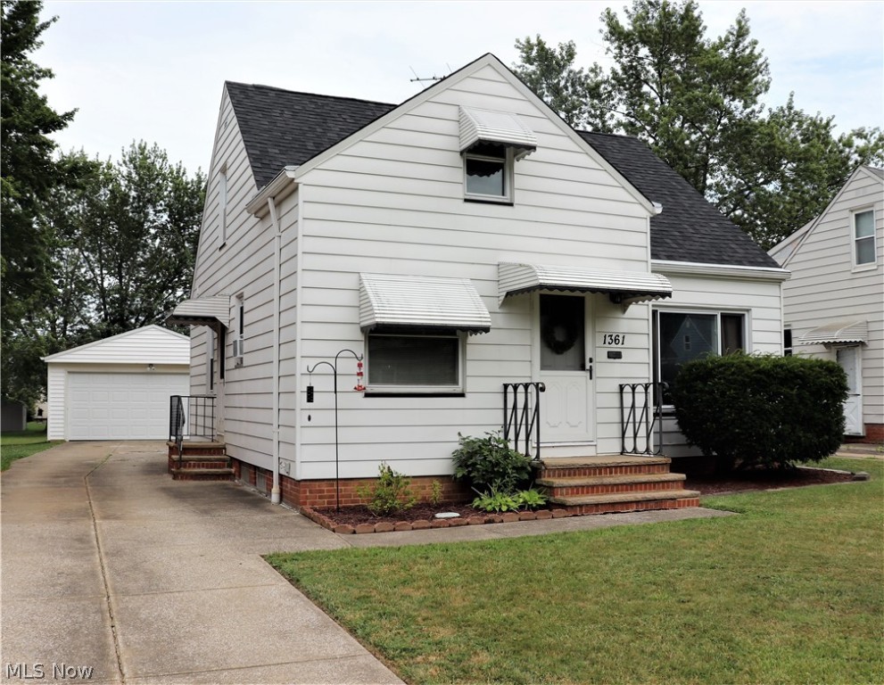 Adorable 3 bedroom home located in Mayfield Hts. Convenient to shopping, restaurants, parks, and schools. Easy access to freeway.  Hardwood floors and updated electric throughout the first level, eat in kitchen w/ fresh paint.  Master bedroom on first level w/ full bath close by and next to second bedroom.  Sliding doors in 2nd bedroom that step down to a private patio. The 2nd level has tons of storage/closet space along with a bonus room that could be used as office space/nursery. Large 3rd. bedroom on 2nd. floor.  Huge carpeted family/media room in partially finished basement and nice laundry room w/ lots of storage space and maintained furnace and water heater. . Brand new garage door, July 2019, Newer roof & gutter helmets, Sept. 2014, Tuck pointing of chimney, Aug. 2014, Basement dry locked, Oct. 2011, Gas main from street & new gas meter, Sept. 2014, Water meter upgrade, 2013. Great outdoor space for entertainment and nature including deer sightings.  Sellers are offering a HMS