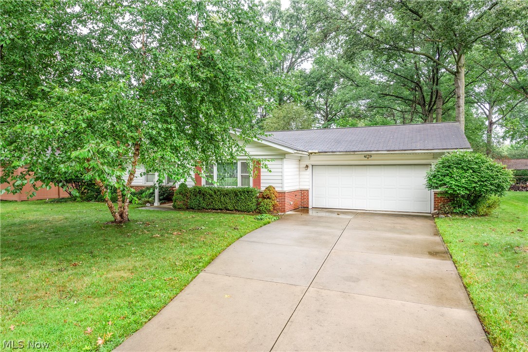 Welcome home to this adorable, move-in ready Ranch in North Olmsted. This home features a very spacious living room that leads in to the large kitchen with plenty of cabinet space. There are 3 bedrooms, one featuring an ensuite bathroom with a newer walk-in shower. The other full bathroom has a tub/shower combo, perfect for little ones or guests. Off the kitchen is a door leading to an enclosed sunroom, perfect for sipping your morning coffee or a glass of your favorite wine. The lot is over 1/4 acre and has an array of plants, trees, and flowers, creating a very private and cozy oasis. The laundry room has tons of storage and leads to the 2 car attached garage with an extra bump out in the back. Updates include: Furnace and AC 2015, Hot water tank 2014, replacement windows, and newer vinyl flooring. All appliances stay including the washer and dryer. One year home warranty included!