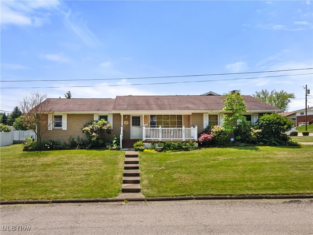 Welcome to 131 Crisswill! This beautifully maintained ranch sits on a desirable corner lot in a sought-after neighborhood. The main level features 3 spacious bedrooms, 2 full bathrooms, and two open-concept living areas that create a warm and inviting atmosphere. The kitchen flows seamlessly into the dining area, offering a smooth transition between the spaces and making the main level feel open and connected. The basement provides additional living space, including 2 more bedrooms, that can serve as an office, recreational room, or extra storage. Outside, a private outdoor area offers space for relaxation. Conveniently located near highways, schools, parks, and restaurants! Home is being sold AS-IS! Schedule your showing today and discover all that this home has to offer!