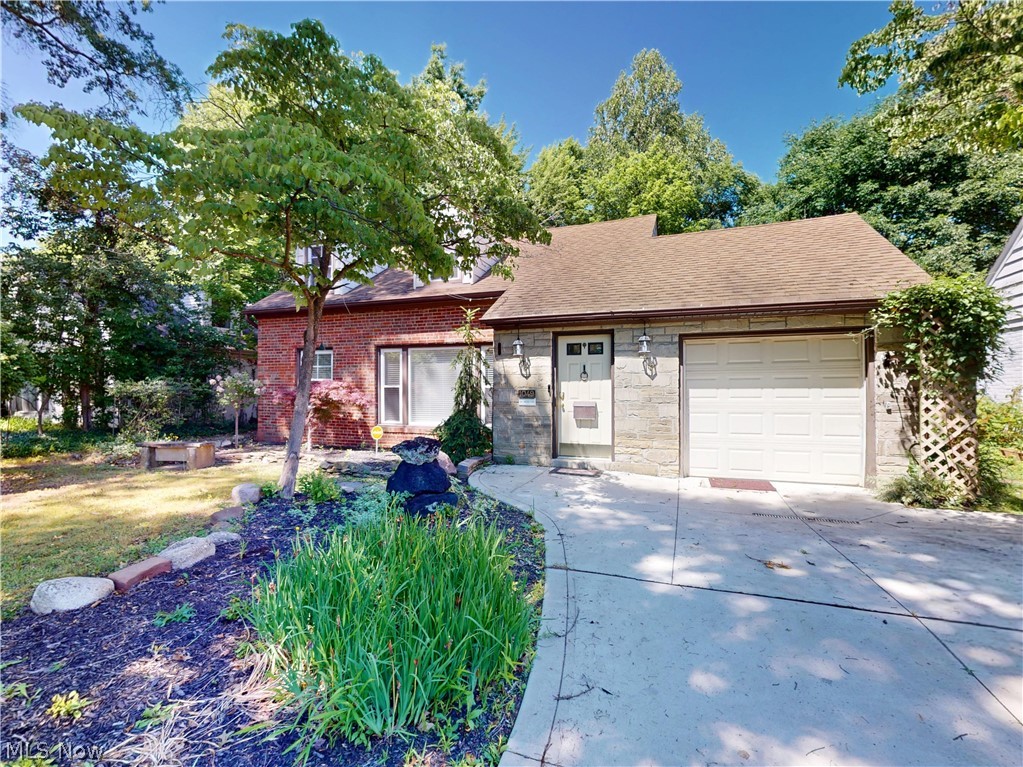 Charming Cleveland Heights Cape Cod with beautiful brick and stone curb appeal. Open living and dining areas, bright kitchen with white Shaker cabinets and stainless steel appliances, plus a spacious family room featuring a vaulted ceiling and skylights. First floor offers 2 bedrooms, 1.5 baths, and laundry. Upstairs includes a 3rd bedroom, full bath, office/flex space, and ample storage. An automatic whole-home generator for peace of mind. Enjoy mature gardens, water feature, and outdoor seating area.
