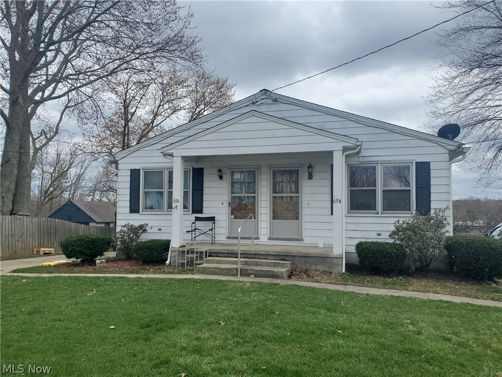 Excellent cashflowing 2B, 1BA (each side) property right in the heart of Medina.  New roof (2020), one unit has new furnace (2020), one unit has new hot water tank (2020), all appliances not owned by tenant will stay.  Unit 654 has a partial finished basement, unit 656 is unfinished.  Two driveway entrance with shared drive behind the home each has its own garage.  Tenant pays all utilities and snow/lawn (except fertilizing) making this a very profitable investment.  Close to shopping and historic Medina square.