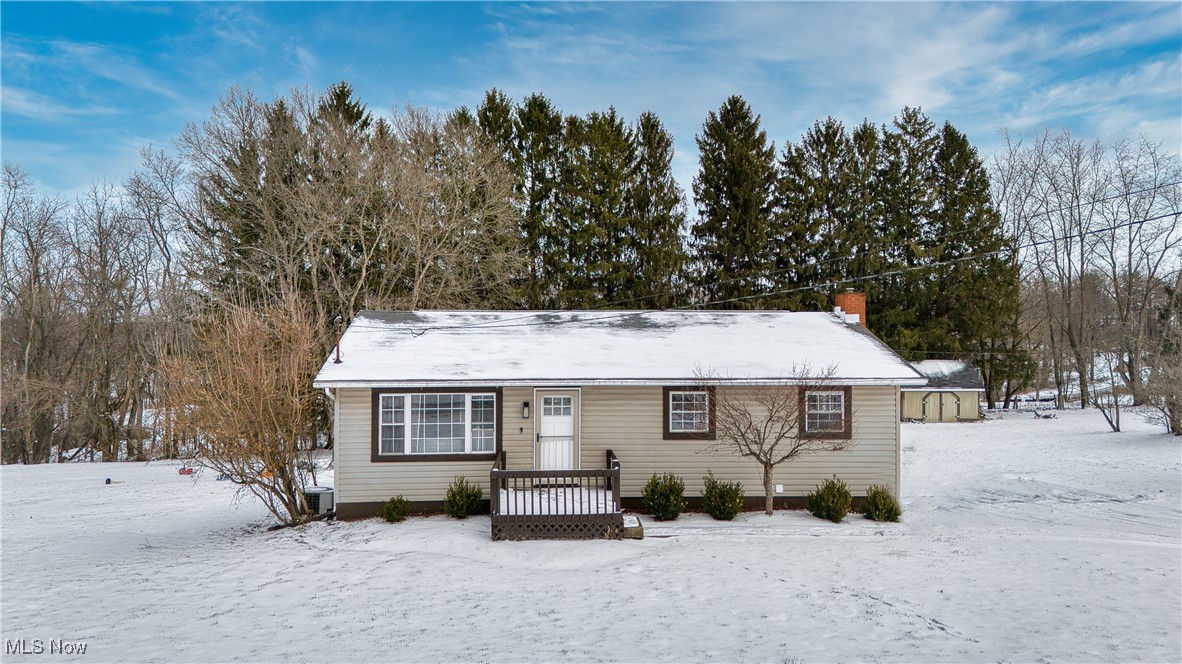 Welcome to 6160 Dresden Rd. This Ranch home sits on a double lot, consisting of almost an acre, located in a great area. This cute home has 3 bedrooms and 2 full bath. The home has an open concept with great natural light flowing in. The kitchen is updated with stainless appliances and opens up to a relaxing rear deck overlooking the back of the property. The basement is a walk out basement that has great potential to finish for extra living or a flex space. The second bath is located in this area as well. There is plenty of storage and a utility area. This home has an additional lot for a total of .92 acres and a storage shed. Come see how you can make this home yours!