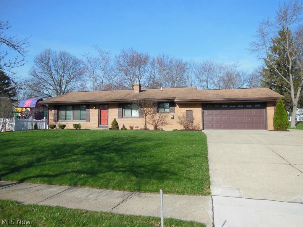 Nothing to do here but unload the truck and enjoy. This brick faced updated ranch is truly move in ready. Neutral paint and carpet throughout. Updated Galley style kitchen with Cherry Cabinets and stainless appliances. The Master bedroom has a freshly updated half bath, large closet and additional storage. The main bath has double pedestal sinks and curved shower rod. The full basement has a large laundry area and has been partially framed and is ready to add additional living space! Fourth bedroom has a doorway open to the family room and is currently used as a den, could easily be converted back. Newer furnace and AC unit make this home worry free and efficient. The yard is nicely landscaped with a patio off the garage and a large custom built deck for outdoor entertaining. Great location conveniently located in Forest Meadows in Medina; close to shopping, restaurants, schools, medical facilities, parks, the Rec Center, the dog park and the public pool. Optional $45 yearly fee for me