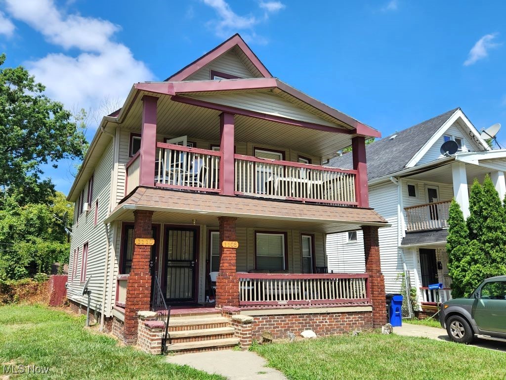 This amazing two/three family dwellng nestled amongst the trees has a huge back yard that extends well beyond the typical lot line in the rear and behind the the neighboring property where a two car garage is located. It features newer siding, roof, both furnaces, both hot water tanks, and, both electrical panels. As you enter the first floor unit thru the covered porch a large living room with bayed window that opens directly to the elegant formal dining room with builtins welcomes you. From there you can head to the bedroom area or into the updated kitchen with tile floor and newer cabinets. Two nice sized bedrooms, an updated full bath with tile floor, walls and shower and access to a cozy covered rear porch complete the unit. The second floor unit is the exact same floor plan with the same updates and currently includes the third level which has two additional rooms along with an updated half bath. The third floor can easily converted to a third unit. All three levels have front and rear entrances. An enormous lower level with glass block windows is partitioned off nicely to accomodate a future rec room or two. Along with no neighbor on one side amd rear, closeness to shopping, highway, and parks make this a perfect property to add to or begin your investment portfolio. Don't wait though...it won't last!!!!