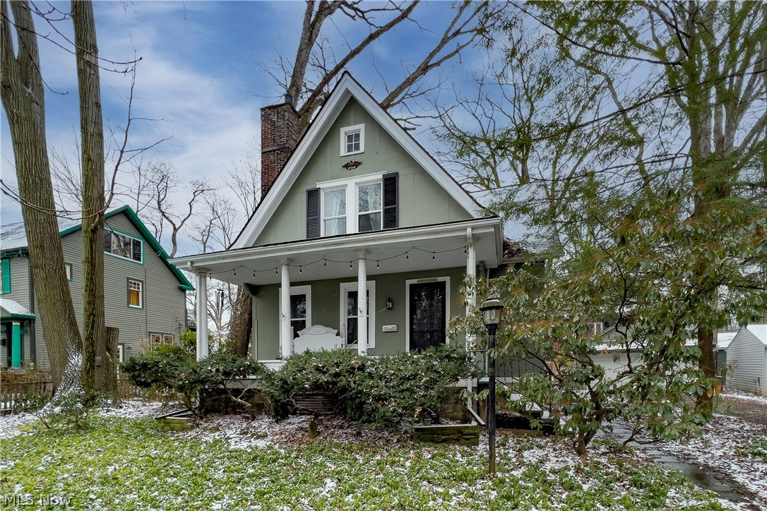 Fall in love with this charming & updated Cleveland Heights century home that is rich with history & used to be a the carriage house for a large estate. The inviting Living Room is spacious and has pretty built-in cabinets with leaded glass & gorgeous stained glass windows above the fireplace. Formal Dining Room with wood floors opens to the Renovated Kitchen w/ breakfast bar, granite countertops & stainless steel appliances. Convenient remodeled Half Bath on first. 3 newly carpeted Bedrooms upstairs with a "Pocket Office" or flex space that leads to the balcony. Full Bathroom upstairs has just finished it's remodel. The backyard is a gardeners oasis complete with a pond, patio & gardens to make your very own. Updates include: kitchen and baths remodeled, neutral interior paint throughout, new lighting fixtures throughout, new flooring throughout. Brand new roof has been paid for (to be installed later date due to weather).Close to local shops, restaurants & just minutes from Downtown