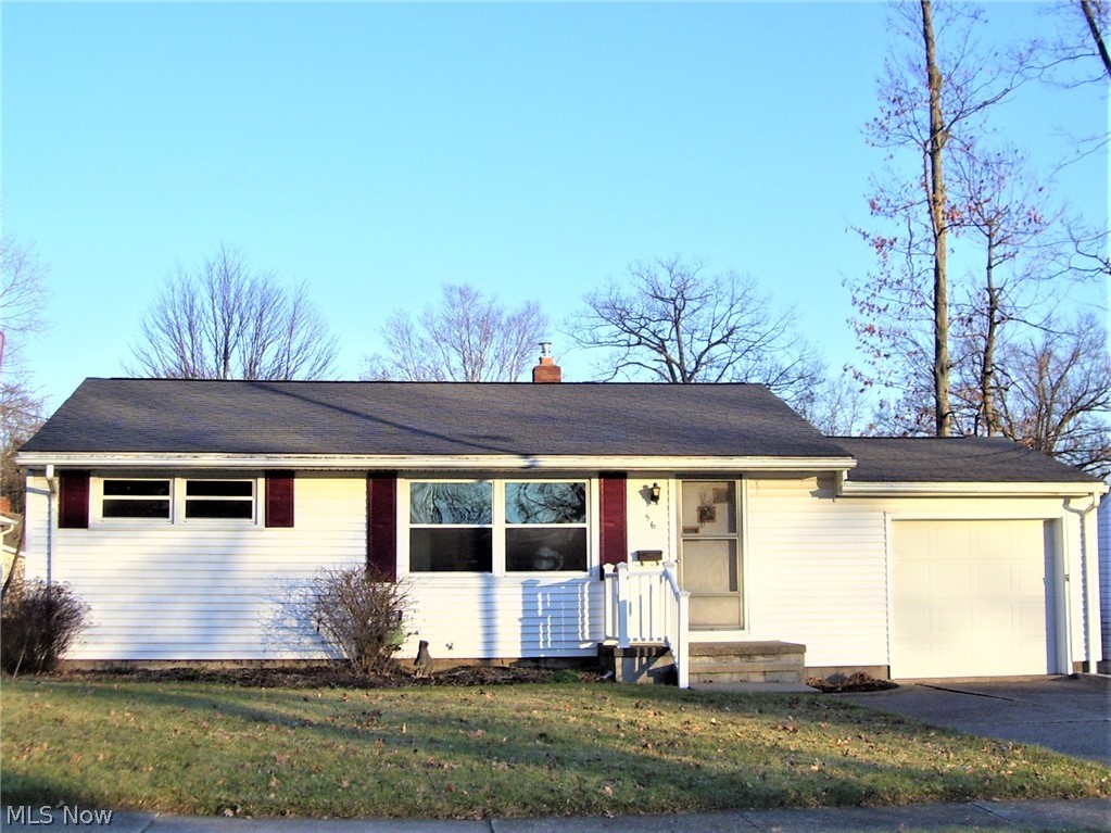 Nice ranch home near city schools campus, rec center and orchard. Updates over the years include: furnace, replacement windows, electric breaker panel and more. Waterproofed basement with glass block windows, huge rec room and partial bath. Walk-up stairs in the living room closet lead to the attic. Attached garage with paved driveway.