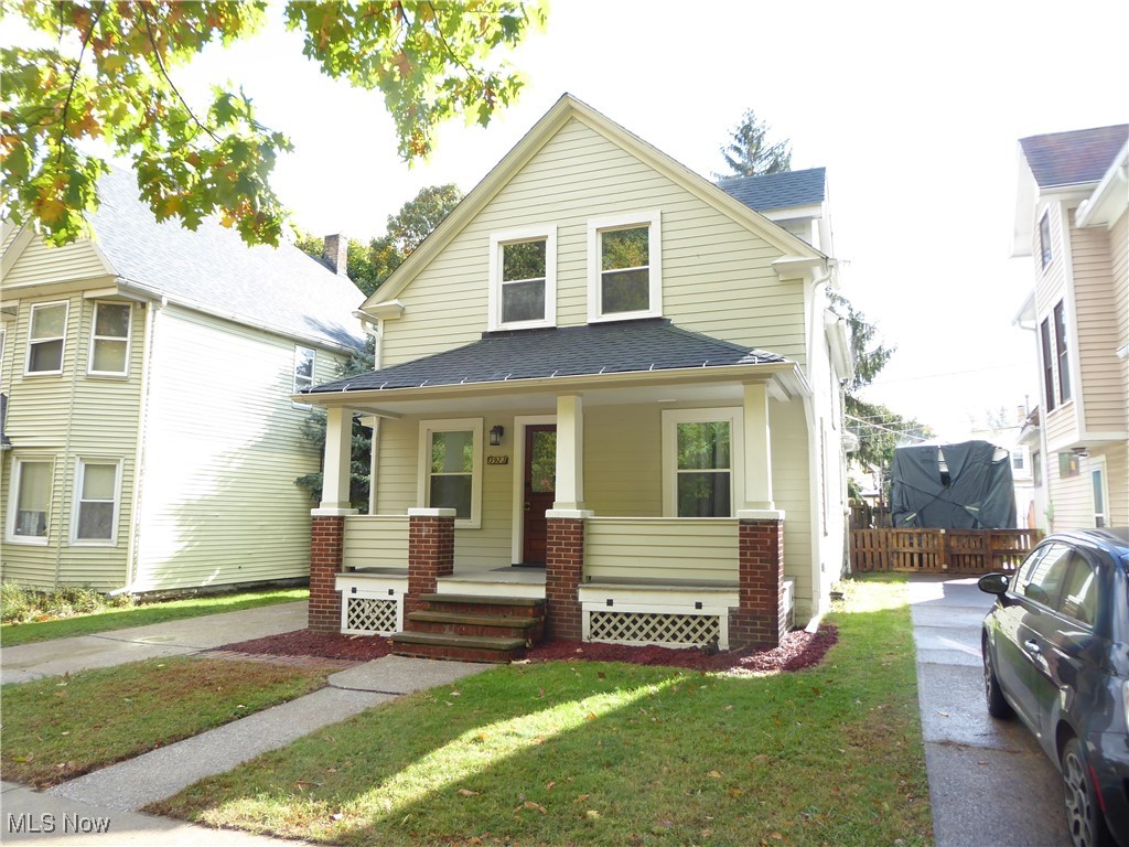 Amazing spot that you probably never knew existed in Old Brooklyn. Check out this must see rehabbed three bedroom one and half bath home on a very quiet brick street across from the wooded Metroparks Brookside Reservation.  Features include open floor plan with a living/dining great room, new kitchen with quartz counters and large pantry, first floor office/den, new furnace, new central air, updated electrical, vinyl windows, new half bath on the first floor, new ceramic tile full bath on the 2nd floor with area for side by side laundry, laminate floors throughout, full clean basement and fenced yard.  Views of the park are available from every first floor room.  The Pensacola connector also across the street will take you down to the zoo and has walking trails connecting to Brighton Park.  Brookside reservation has a total of 3.9 miles of multipurpose trails starting outside of your front door!  Besides the beautiful park setting this home is walkable to the quickly growing downtown Old Brooklyn and the shops and services at Fulton and Memphis.  Easy access to downtown, University Circle and area hospitals along with excellent regional access via 1-71, SR-176 and I-480.