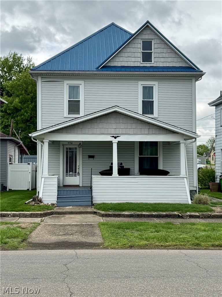 3 Bedroom 1.5 Bath Home located on 6th Street of Coshocton. This house features tall ceilings threw out. Large Foyer, Dining room, and Living room. A Half bath and mudroom off the kitchen leading to the fenced in backyard. All bedrooms are located on the second floor along with a full bathroom. This house has had some major updates in the last few years including all new carpet and vinyl flooring, New Metal roof, New Furnace, New AC unit. There is additional parking in the back alley off the street. The Shed was put in a few years ago and is staying on the property. As of now, Appliances are not staying. Call your local realtor for a showing today.