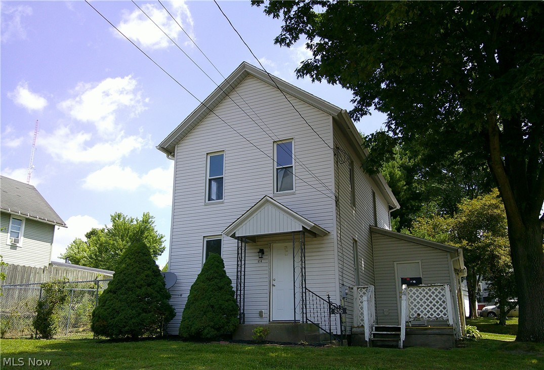 Century home with 3 bedrooms and 1 bathroom with 1,166 square feet. Vinyl siding and vinyl windows. Newer exterior doors. Large kitchen with eating area and built-in display cabinet. First floor laundry room. Side deck. Covered back patio and fenced backyard. Detached 1 car garage. This property is eligible under Freddie Mac First Look Initiative through 08/01/2026. Seller will not complete any repairs to the subject property, either lender required, or buyer requested. The property is sold in AS-IS condition. Buyer to verify all information. Buyer or Buyer's Agent responsible to check with Building, Zoning, EPA, DEA, Tax Department or any other requirement for intended use. Buyer to pay for all inspections. Earnest money to be a cashier's check or wired to the title company. Subject to clear title.
