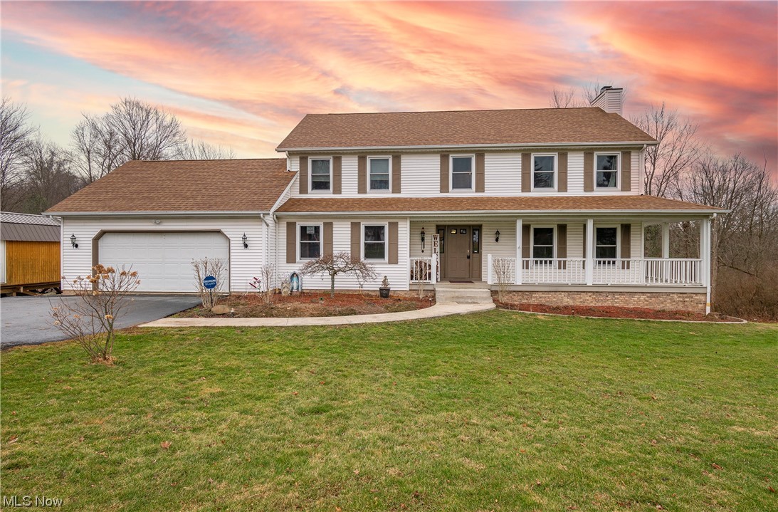 Welcome home to 1695 State Road in Hinckley! Don't miss this beautiful three bedroom, three bathroom colonial boasting several updates and nestled on a peaceful 2 acre lot! This oversized backyard comes complete with a horse pasture, two stall barn with a tack/feed room, chicken coop, and pond. Upon entering this 3535 sq ft home, you will be welcomed by a two story foyer and a sunken living room with a cozy fireplace. New patio doors grant access to a deck overlooking your pasture and wooded backyard. The first floor laundry is conveniently located next to the garage entry and plenty of closet space. Venture upstairs to find your three bedrooms and two full bathrooms. Your owner's bedroom features a walk-in closet and a newly renovated bathroom complete with a farmhouse sink and skylight. The walkout basement offers a large finished living space, half bath, and plenty of storage. Enjoy your evenings in your hot tub with serene country views. Windows 2022. Furnace, AC, well pump, septic