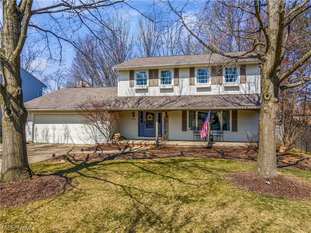 Fabulous well maintained four-bedroom Colonial in Medina. Great home with an open floor plan. Rich hardwood floors for most of the 1st floor. The spacious living room is flooded with natural light from the expansive front windows which leads to the generous dining room. Kitchen has been remodeled with custom cabinets, granite counters, lighting fixtures and SS appliances. The relaxing family room extends from the kitchen with a cozy wood burning fireplace and will be an inviting place for the family on winter nights. Patio doors open to the awesome 3 season porch/sunroom with ceramic tile floor and full sliding doors where many summer hours will entertain family and guests. The spectacular back yard features a huge paver patio, fire pit, mature shade trees and is fully fenced for privacy or keeping the dog in. Updates include windows, interior and exterior paint, H20 tank, natural gas line installed. Finished rec room in basement provides loads of entertainment space and plenty of stor