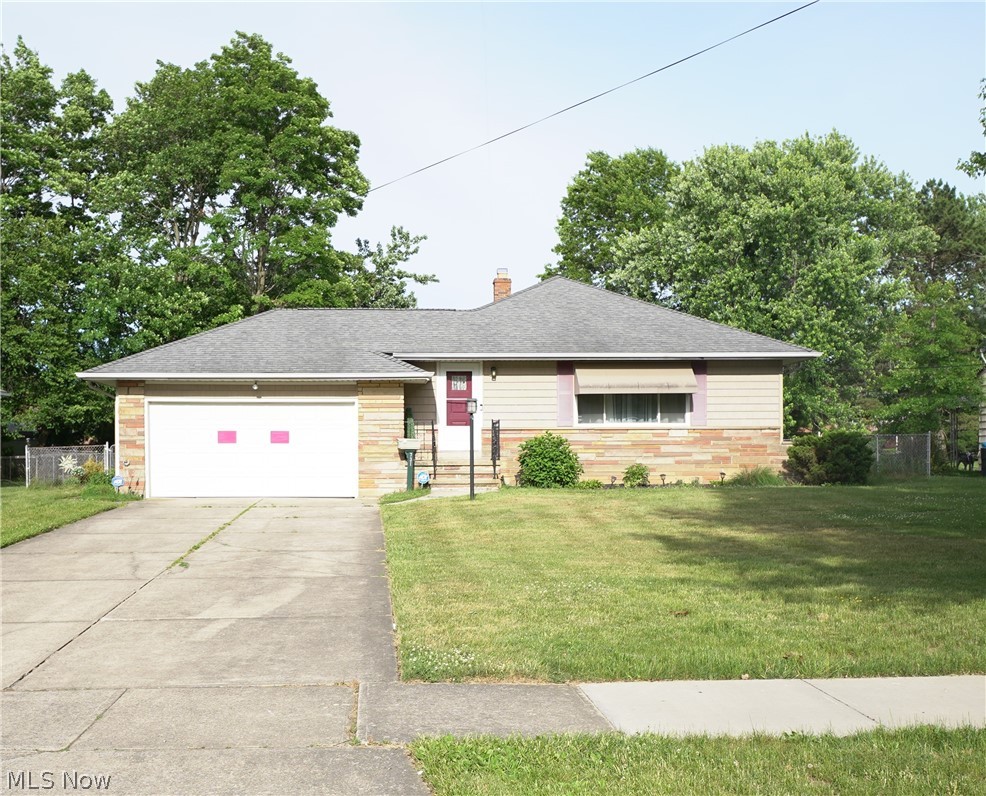 Welcome home to this charming 3-bedroom ranch in desirable Richmond Heights, offering a spacious layout with more than 1,200 square feet of living space. The home features a full basement, eat-in kitchen, dining room, and attached 2-car garage. Hardwood floors throughout the first floor add warmth and character. Comfortable, low-maintenance, and well cared for, this property is ideal for anyone seeking a cozy place to call home. Move right in and enjoy homeownership with all appliances included, including the washer and dryer. Updates include the furnace (2009), hot water tank (2019), roof (2009), and kitchen quartz countertops (2018).